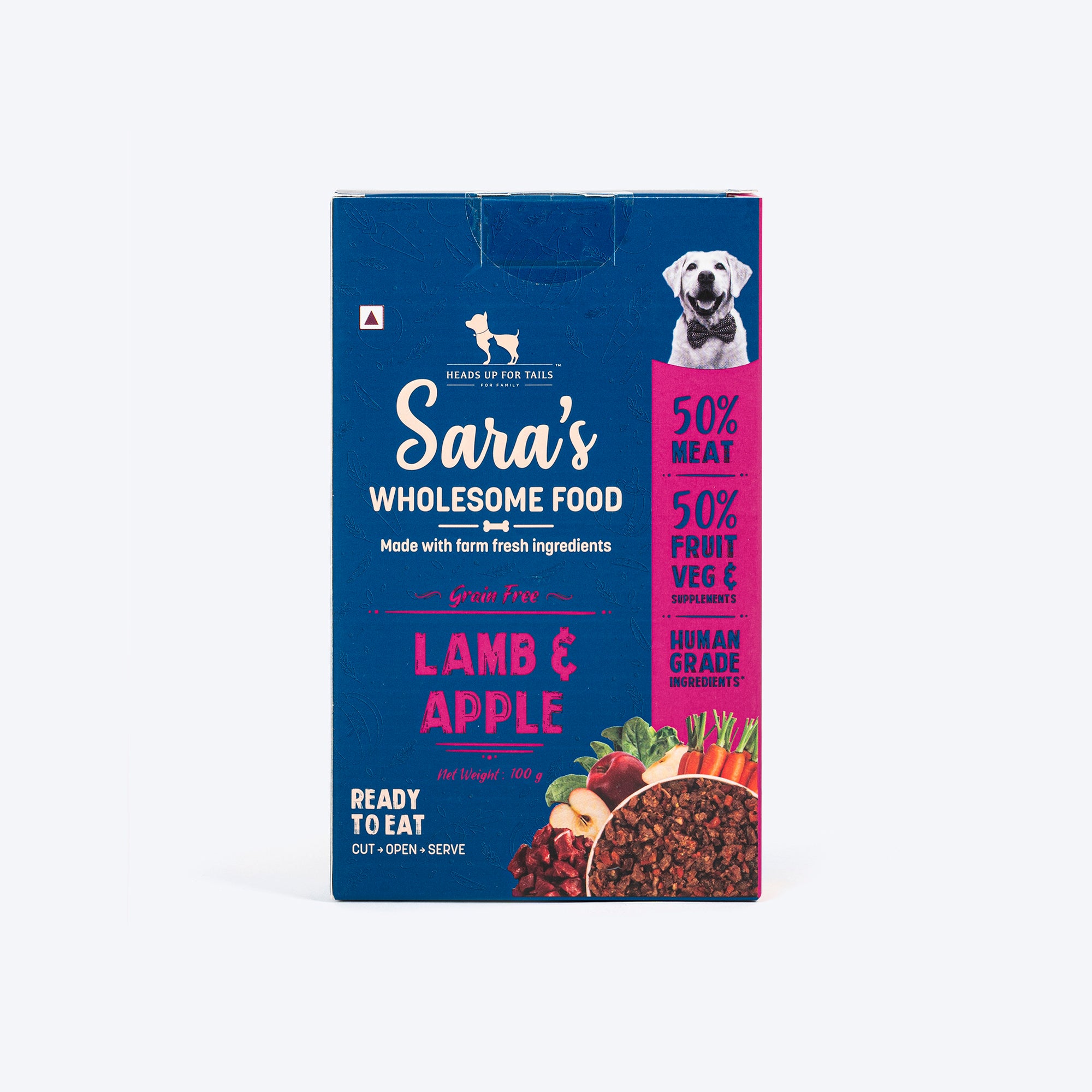 HUFT Sara s Wholesome Food Grain Free Lamb And Apple Dog Food