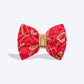 HUFT Bandhani Breeze Bow Tie For Dog - Scarlet Red - Heads Up For Tails