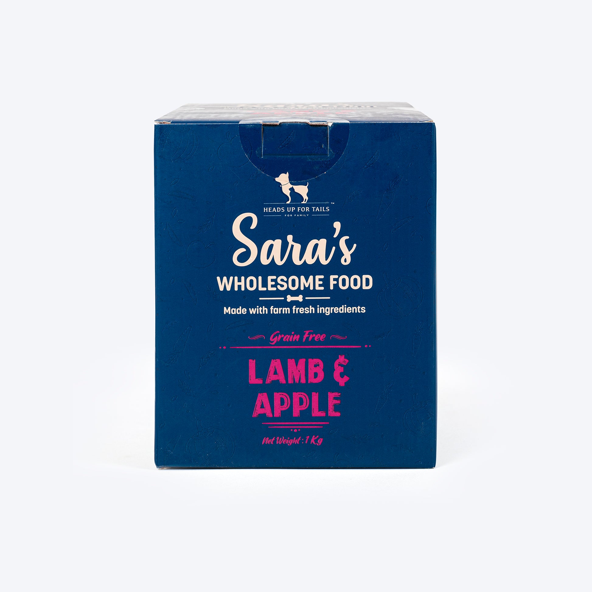 HUFT Sara's Wholesome Food - Grain-Free Lamb And Apple Dog Food - Pack of (10 X 100g) - Heads Up For Tails