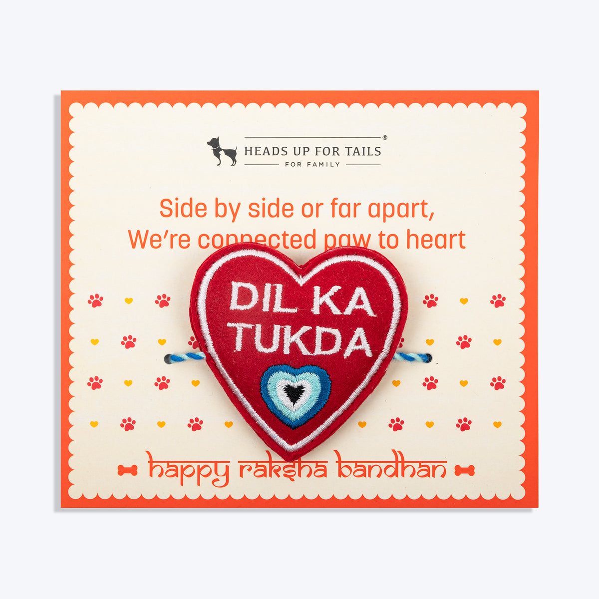 HUFT Dil Ka Tukda Tie Rakhi For Dog & Cat - Red