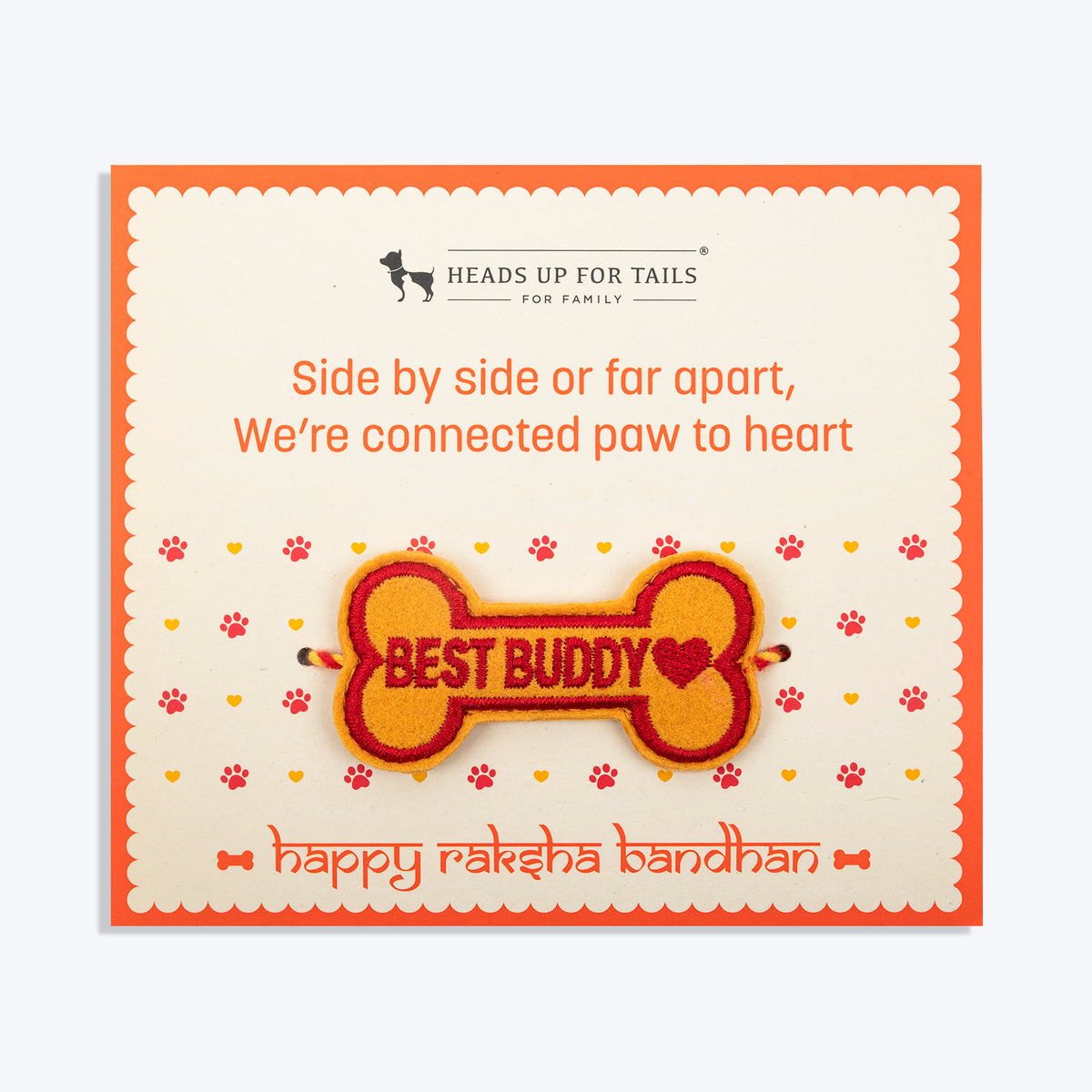 HUFT Best Buddy Tie Rakhi For Dog & Cat - Yellow