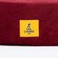 TLC Cave Bedding With Removable Cushion For Dog & Cat - Maroon & Grey - Heads Up For Tails