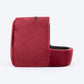 TLC Cave Bedding With Removable Cushion For Dog & Cat - Maroon & Grey - Heads Up For Tails