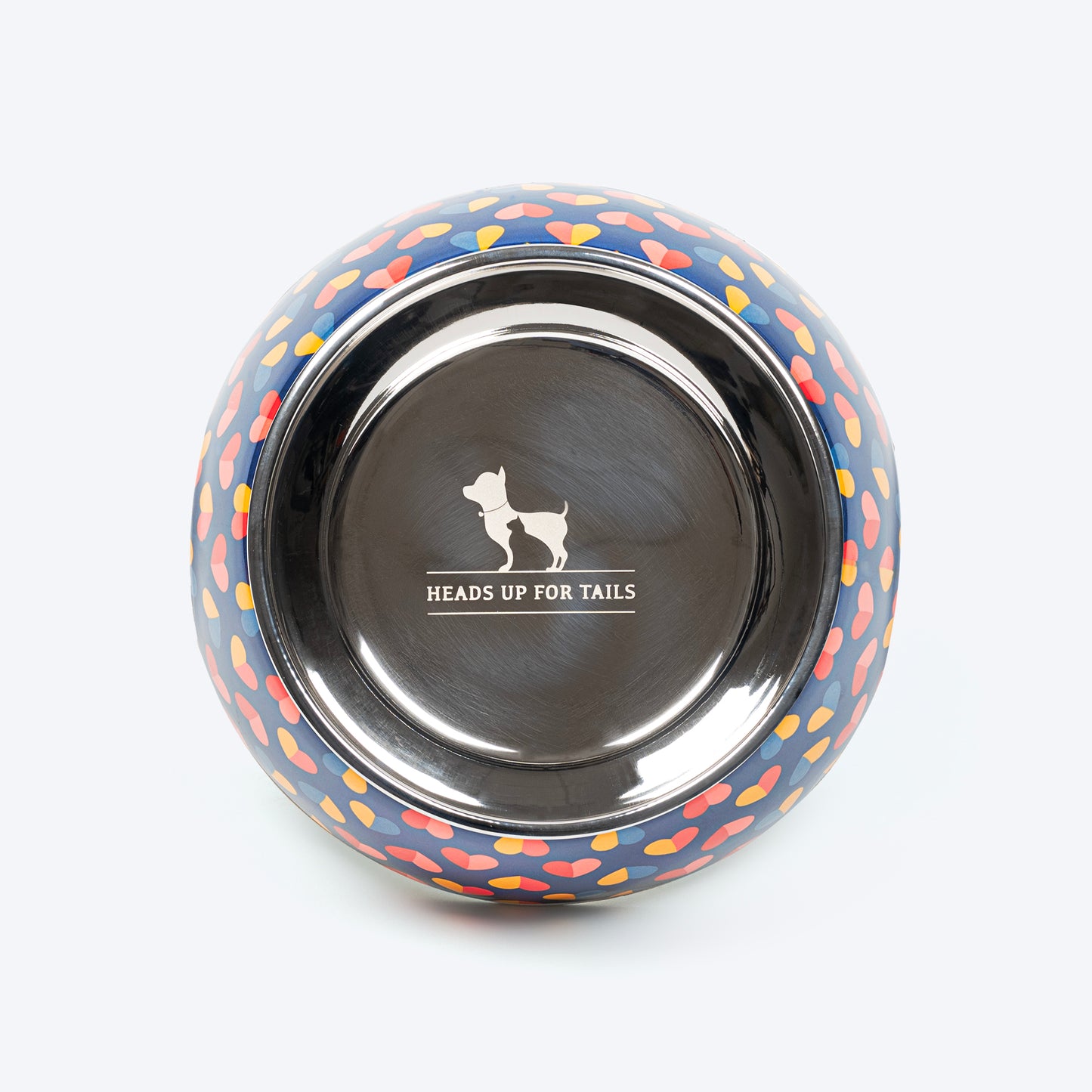 HUFT Love Struck Printed Melamine Bowl for Dogs - Navy - Heads Up For Tails