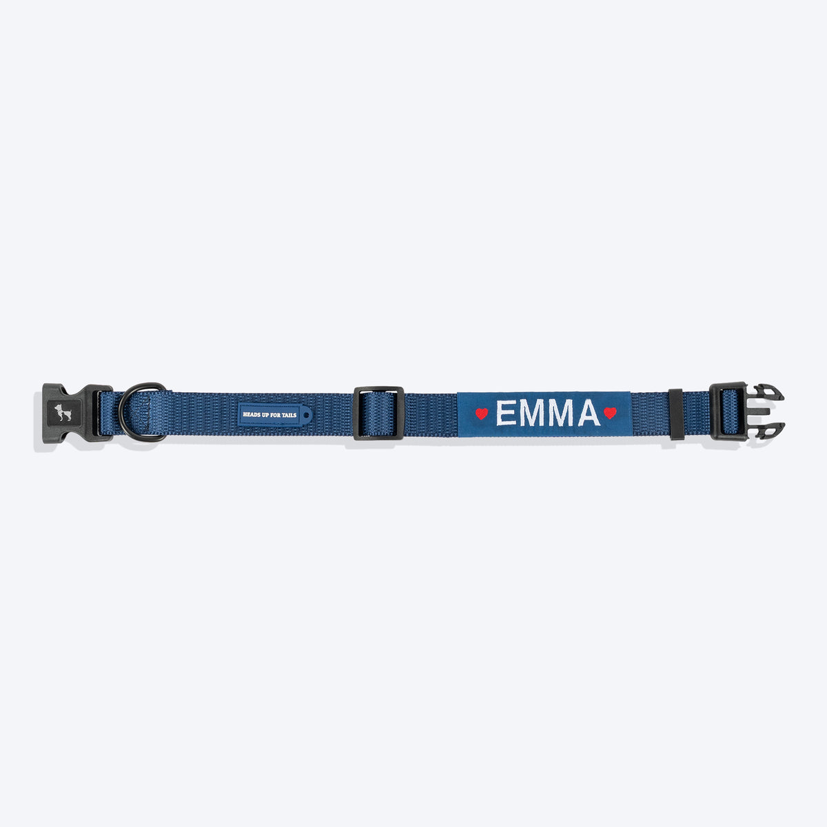 HUFT Personalised Classic Dog Collar - Navy - Heads Up For Tails