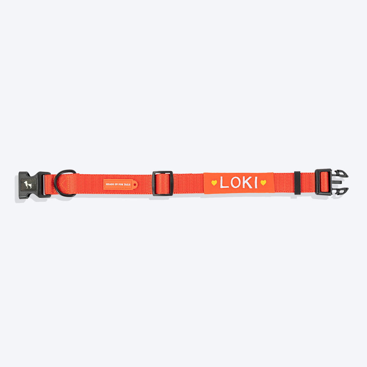 HUFT Personalised Classic Dog Collar - Rust Orange - Heads Up For Tails