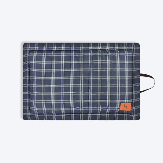 HUFT Checkered Lazy Navy Dog Mat - Heads Up For Tails
