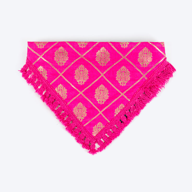 HUFT Gulabi Glow Bandana For Dog - Pink - Heads Up For Tails