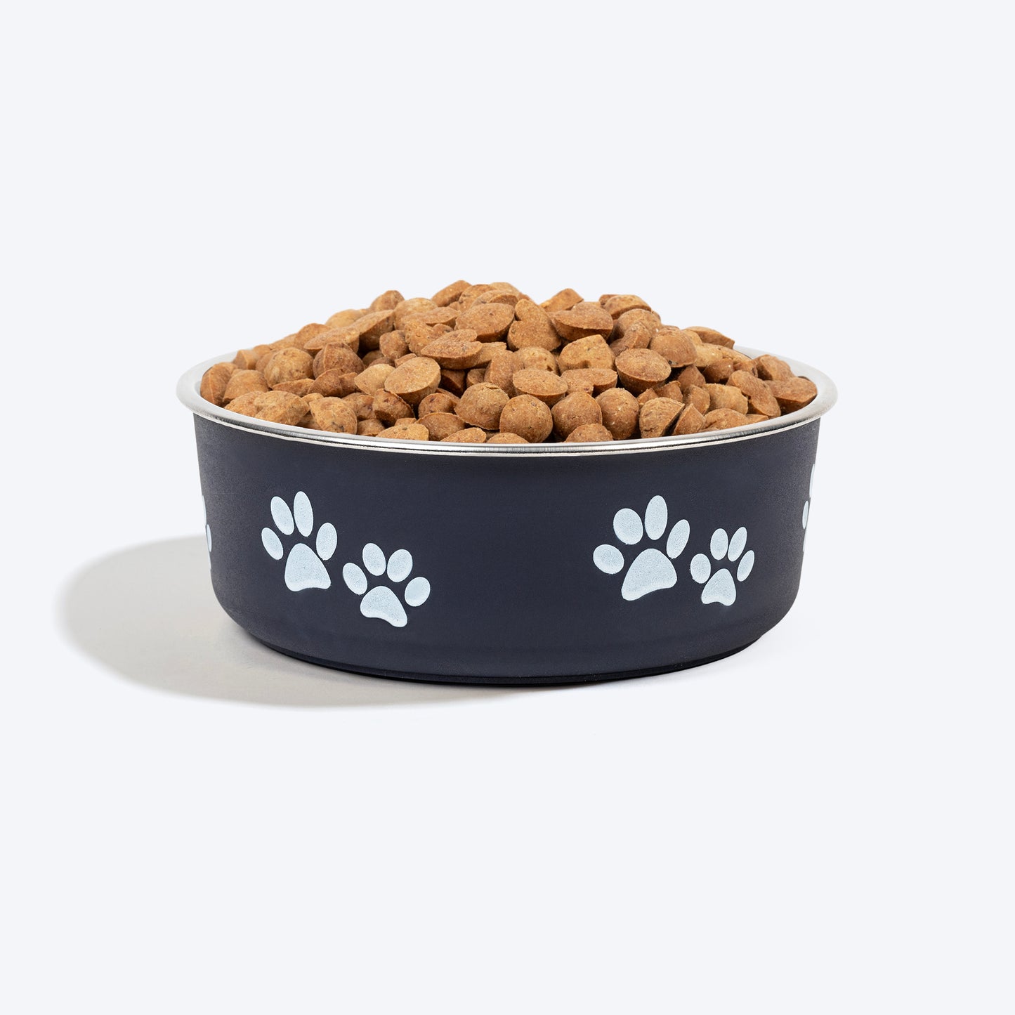 TLC Printed Steel Bowl For Dog - Navy Blue