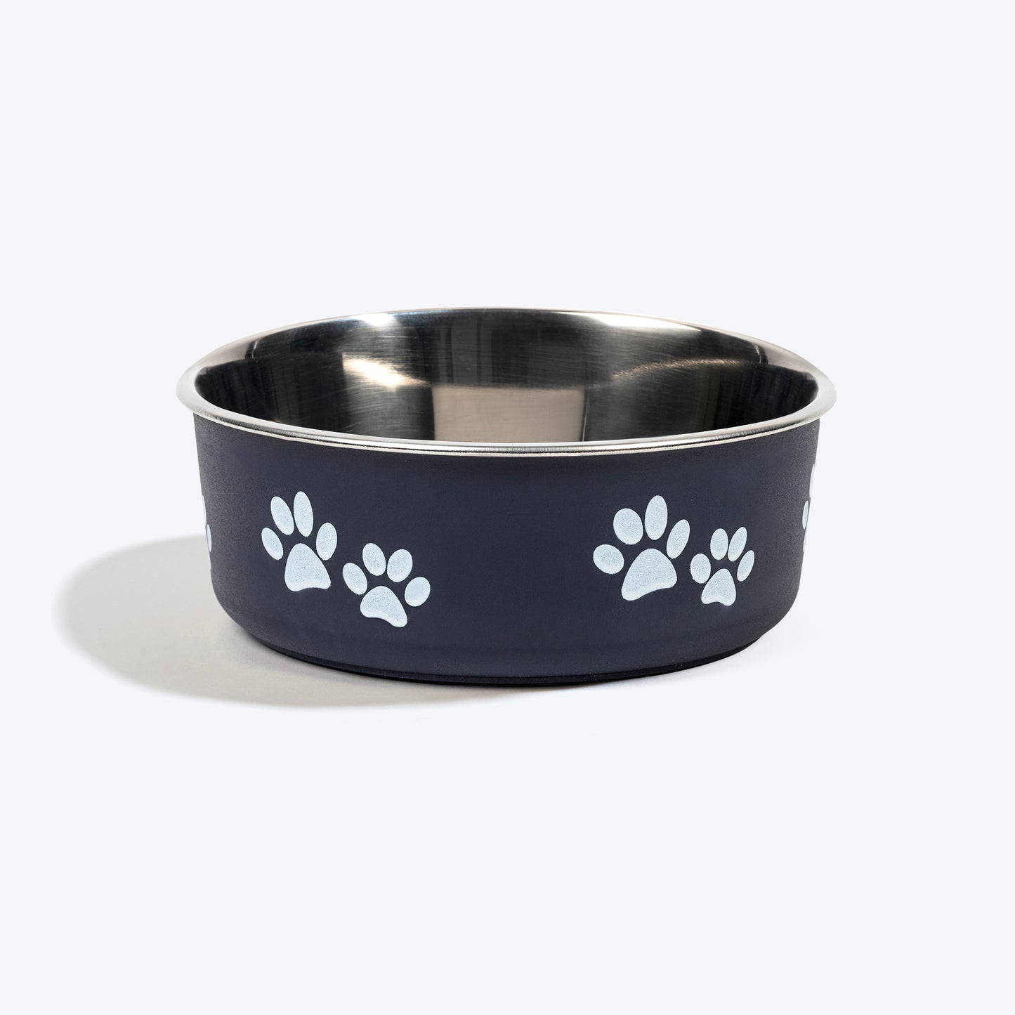 TLC Printed Steel Bowl For Dog - Navy Blue