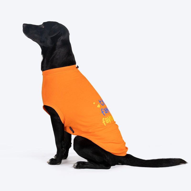 HUFT The Family Favourite T-shirts For Dog - Orange - Heads Up For Tails