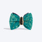 HUFT Desi Glam Bow Tie For Dog - Purple & Green