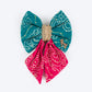 HUFT Rang Biranga Bow Tie For Dog - Green & Pink