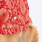 HUFT Customised Shahi Pawloom Brocade Kurta With Dupatta For Dog - Red