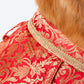 HUFT Customised Shahi Pawloom Brocade Kurta With Dupatta For Dog - Red