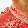HUFT Customised Shahi Pawloom Brocade Kurta With Dupatta For Dog - Red - Heads Up For Tails