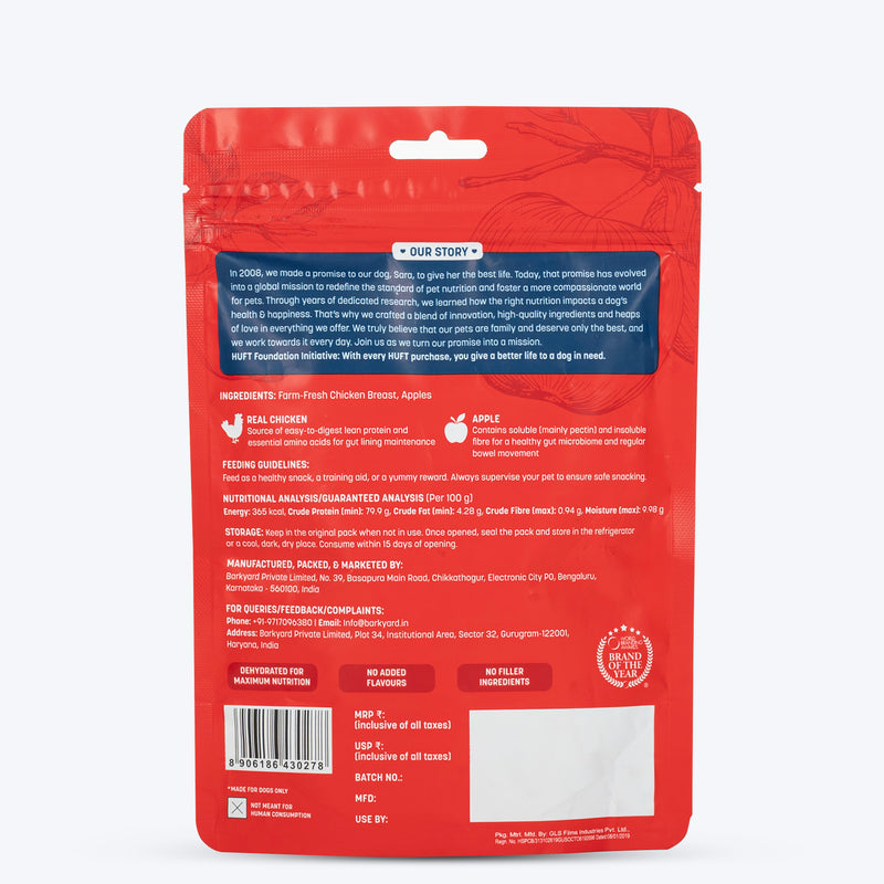Sara's Chicken Jerky With Apple Dog Treats High-Protein 70g