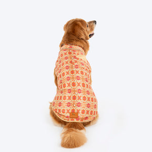 HUFT Customised Paw-tola Pawfect Brocade Sherwani For Dog - Cream - Heads Up For Tails