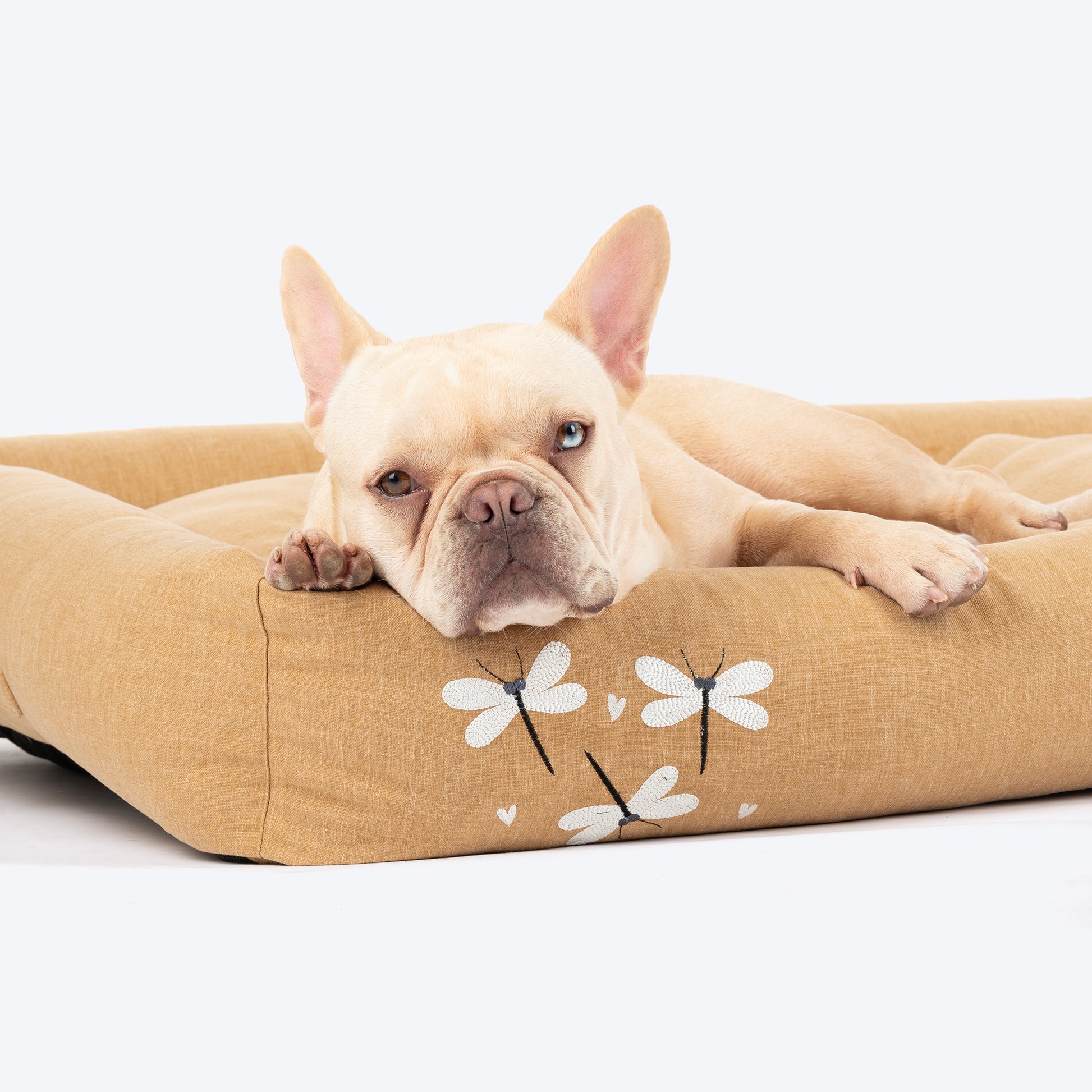 HUFT Flutter Of Love Lounger Bed For Dog - Light Brown - Heads Up For Tails