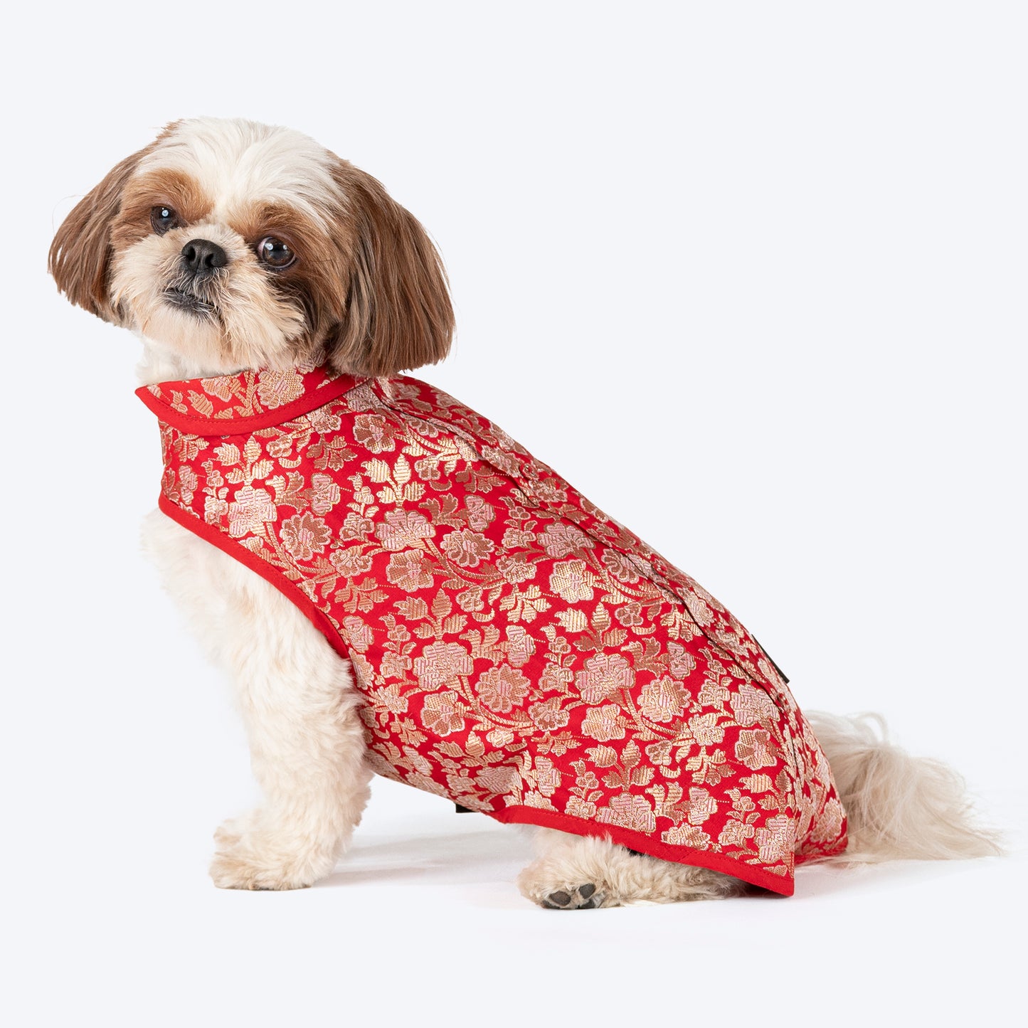 HUFT Royal Elegance Sherwani For Dog - Red - Heads Up For Tails