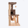 HUFT Purrfect Playhouse Multipurpose Cat Tree - Brown & Beige