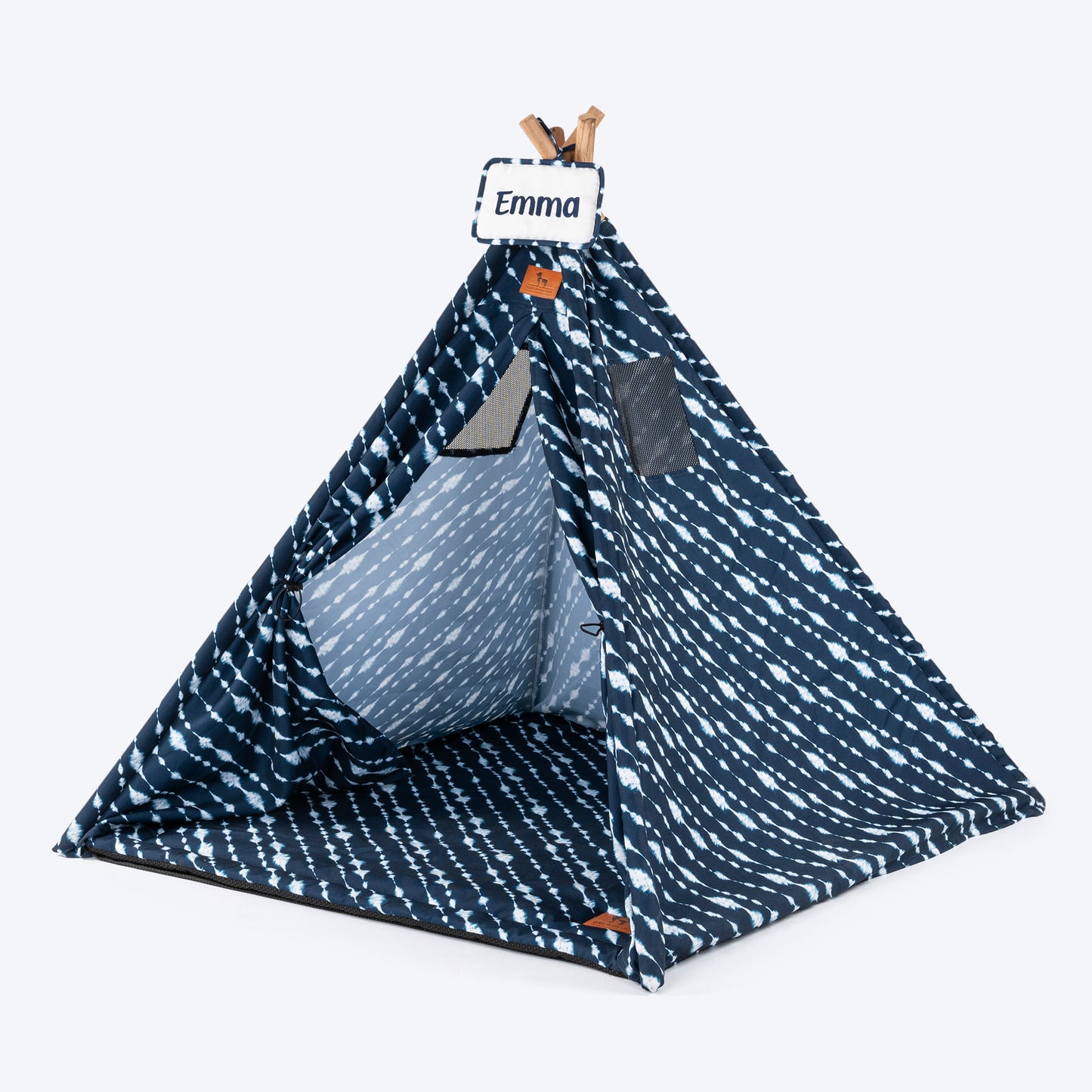 HUFT Personalised Cosy Canopy Teepee Tent For Dogs & Cats - Heads Up For Tails