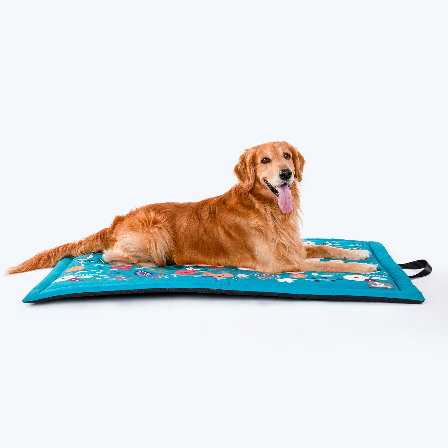 HUFT Blooming Days Lounger Mat For Dog & Cat - Teal Green - Heads Up For Tails