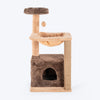 HUFT Cozy Crest Multipurpose Cat Tree - Brown & Beige