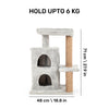 HUFT Purrfect Hideout Multipurpose Cat Tree - Grey & Beige