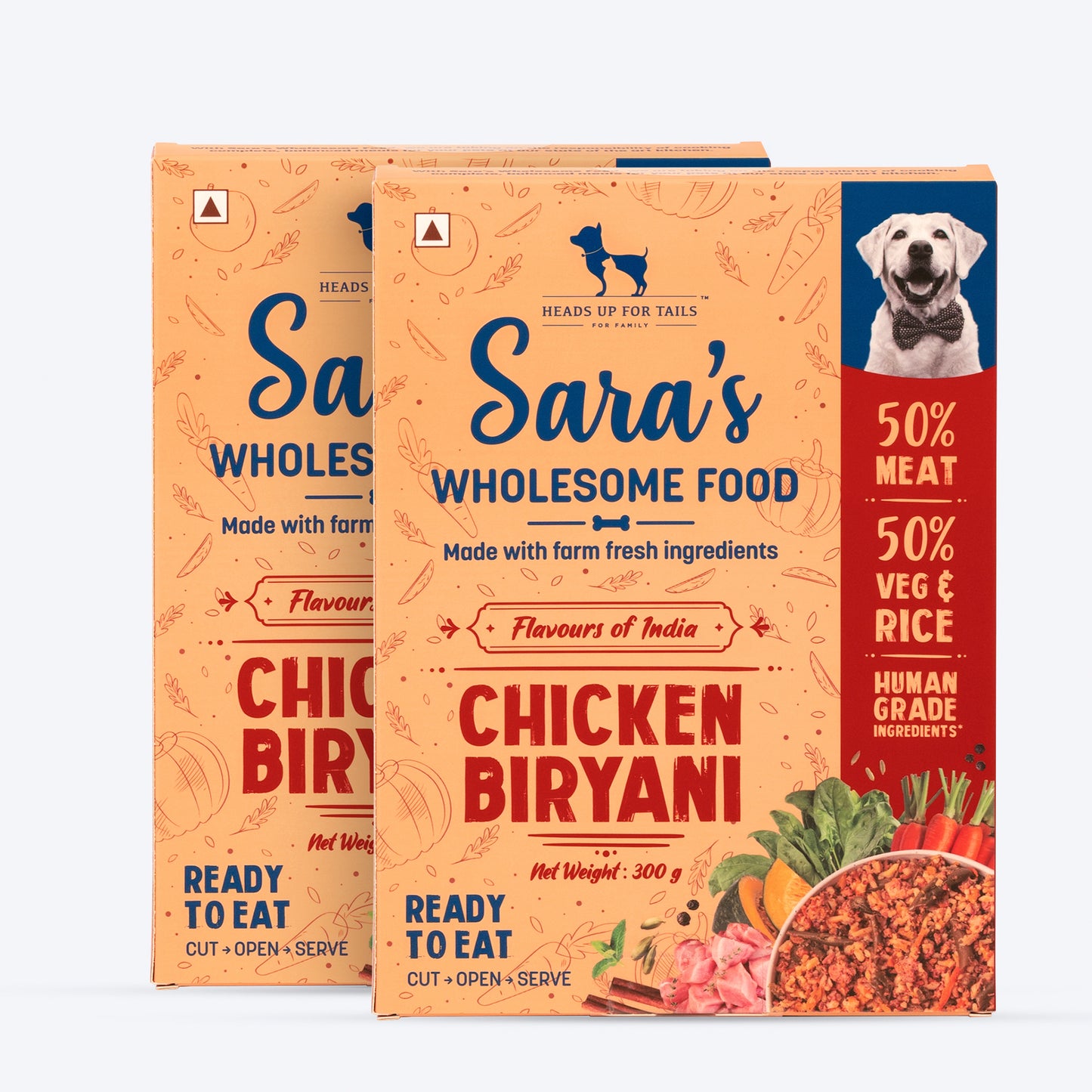 HUFT Sara's Wholesome Food (Flavours of India) - Chicken Biryani (300 g) - Heads Up For Tails