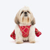 HUFT Customised Gulabi Zari Paws Brocade Lehenga Choli Set For Dog - Pink (As requested by Arpita) - Heads Up For Tails
