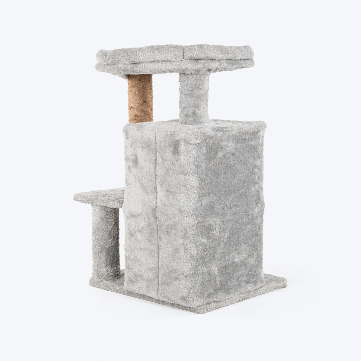 HUFT Purrfect Hideout Multipurpose Cat Tree - Grey & Beige