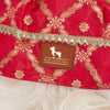 HUFT Customised Gulabi Zari Paws Brocade Lehenga Choli Set For Dog - Pink (As requested by Arpita) - Heads Up For Tails