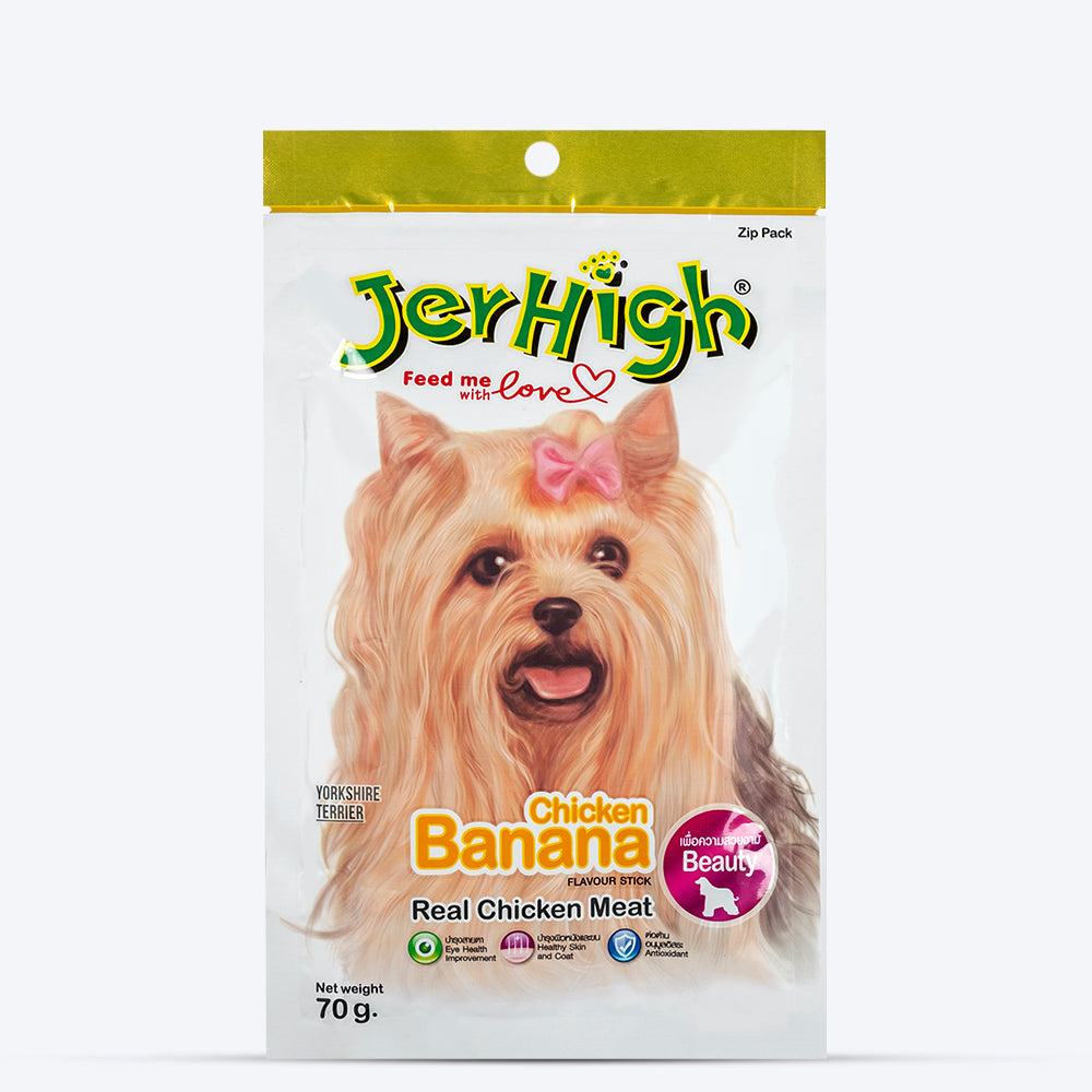 JerHigh Banana Dog Treats with Real Chicken Meat - 70 g_01