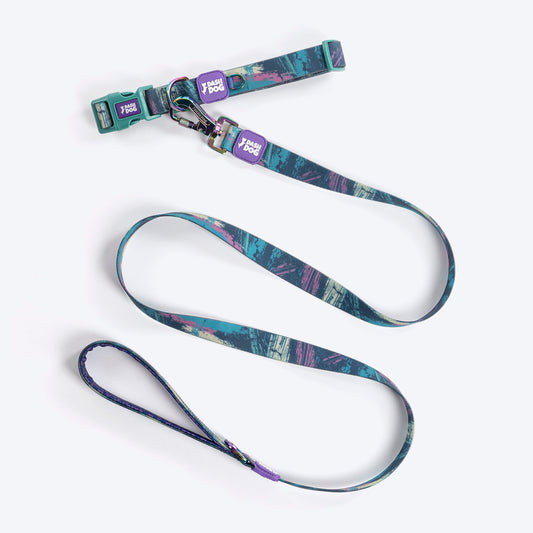 Dash Dog Wild Ridge Waterproof Dog Collar & Leash Set - Green