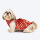 HUFT Customised Sona Sitara Brocade Lehenga Dress For Dog & Cat - Red