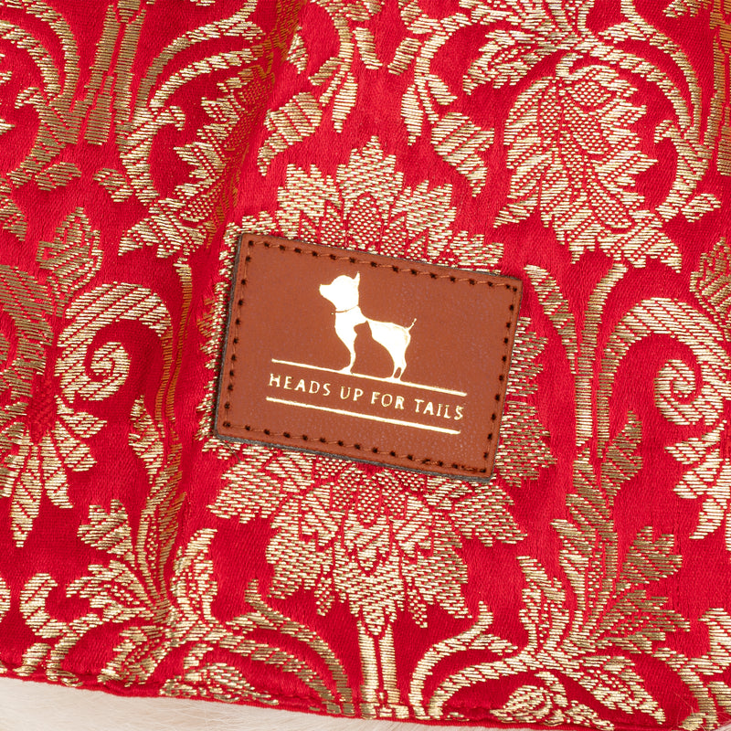 HUFT Customised Sona Sitara Brocade Lehenga Dress For Dog & Cat - Red - Heads Up For Tails