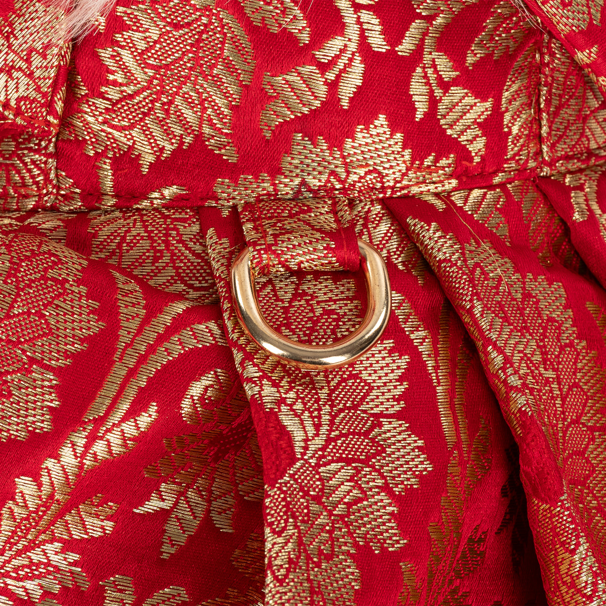 HUFT Customised Sona Sitara Brocade Lehenga Dress For Dog & Cat - Red - Heads Up For Tails