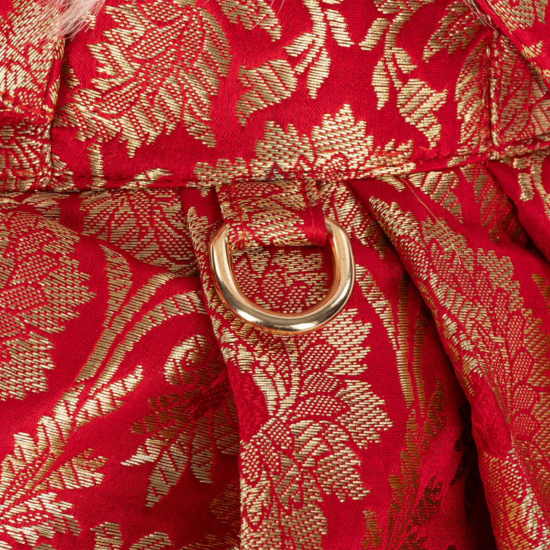 HUFT Customised Sona Sitara Brocade Lehenga Dress For Dog & Cat - Red - Heads Up For Tails