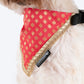 HUFT Desi Regal Bandana For Dog - Coral