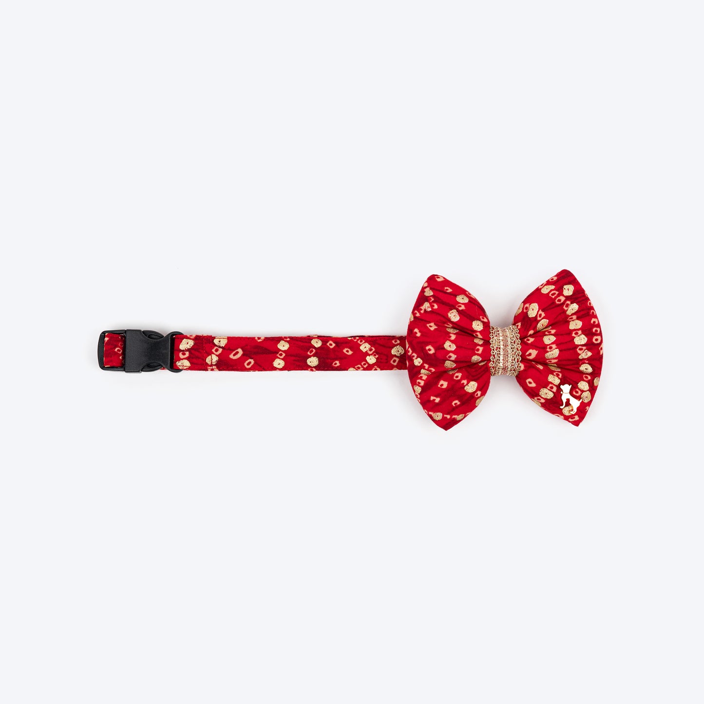 HUFT Super Sitara Bow Tie With Strap For Dog - Red