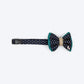 HUFT Shahi Paws Bow Tie With Strap For Dog - Blue & Green - Heads Up For Tails