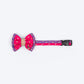 HUFT Desi Glam Bow Tie With Strap For Dog - Pink & Purple