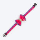 HUFT Desi Glam Bow Tie With Strap For Dog - Pink & Purple