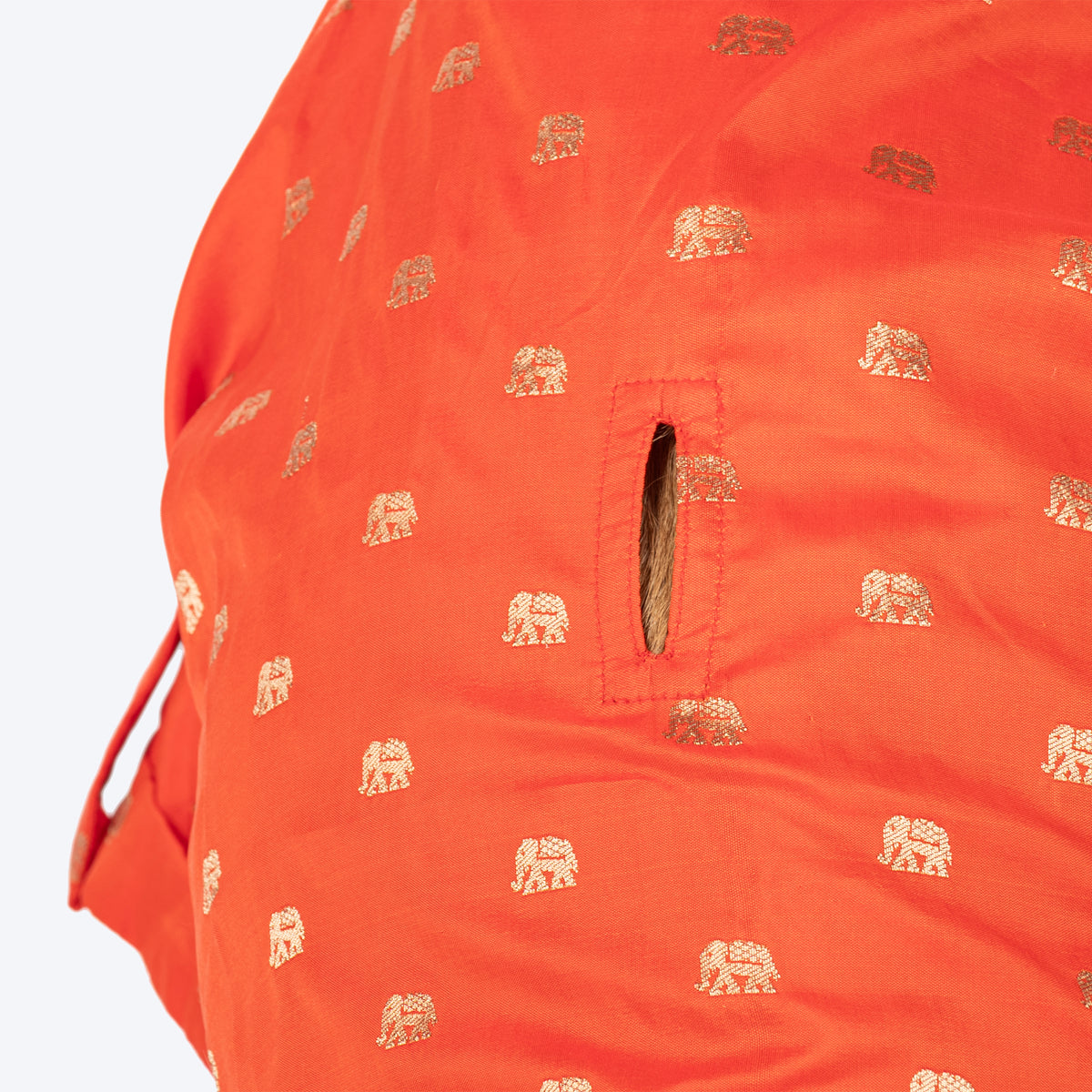 HUFT Royal Elephant Brocade Kurta For Dog - Orange - Heads Up For Tails
