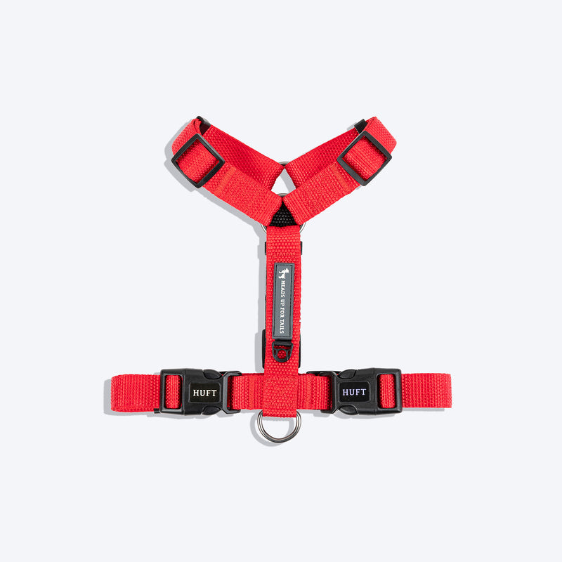 HUFT Basics Dog H-Harness - Crimson Red - Heads Up For Tails