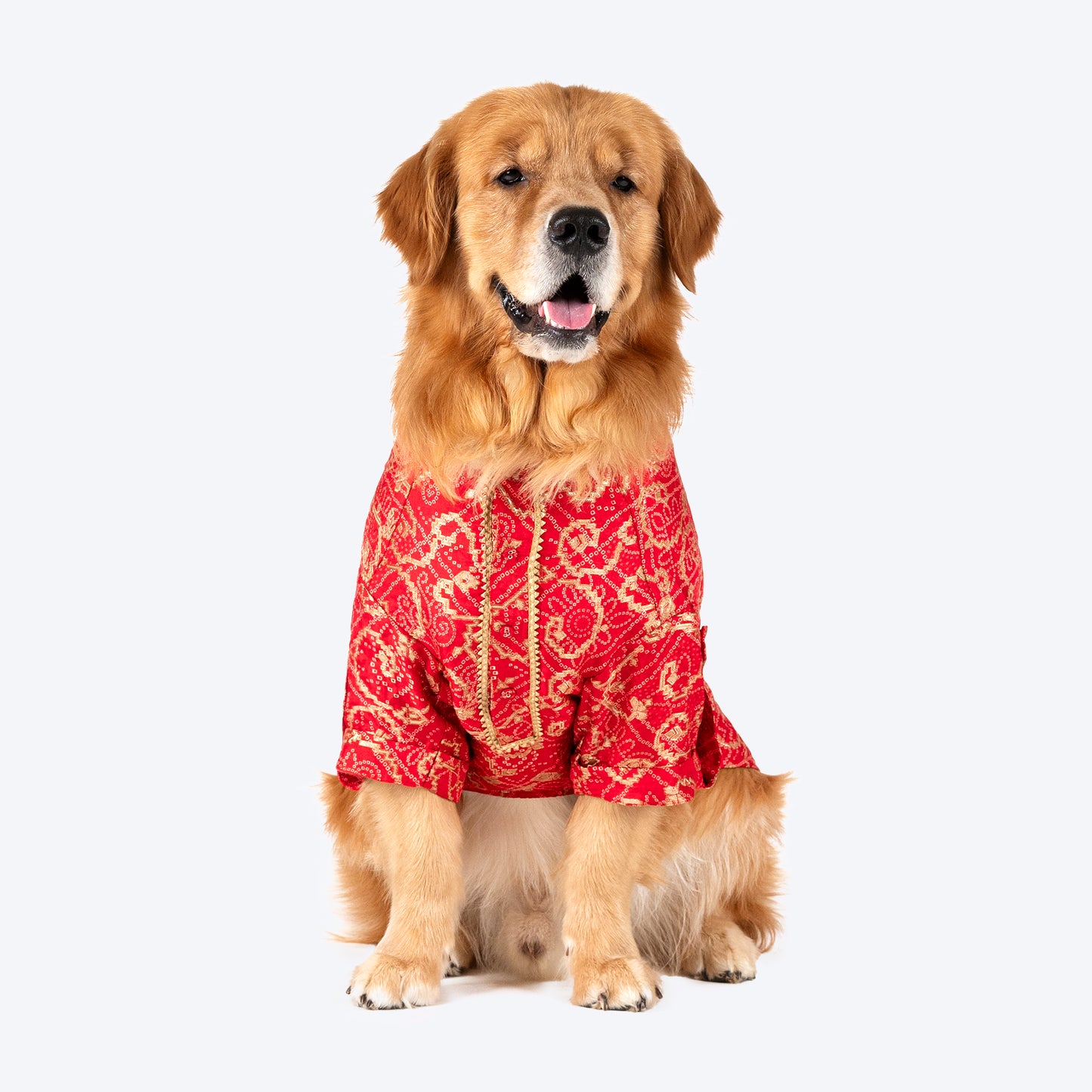 HUFT Festive Bliss Kurta For Dog - Red