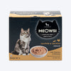 Meowsi by HUFT Skin & Coat Salmon & Chicken Mousse Cat Wet Food, 70 gm, with vitamins and minerals, grain-free.