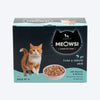 Meowsi by HUFT Tuna & Shrimp pâté Cat Wet Food, 80 gm, grain-free, with vitamins and minerals for balanced nutrition.