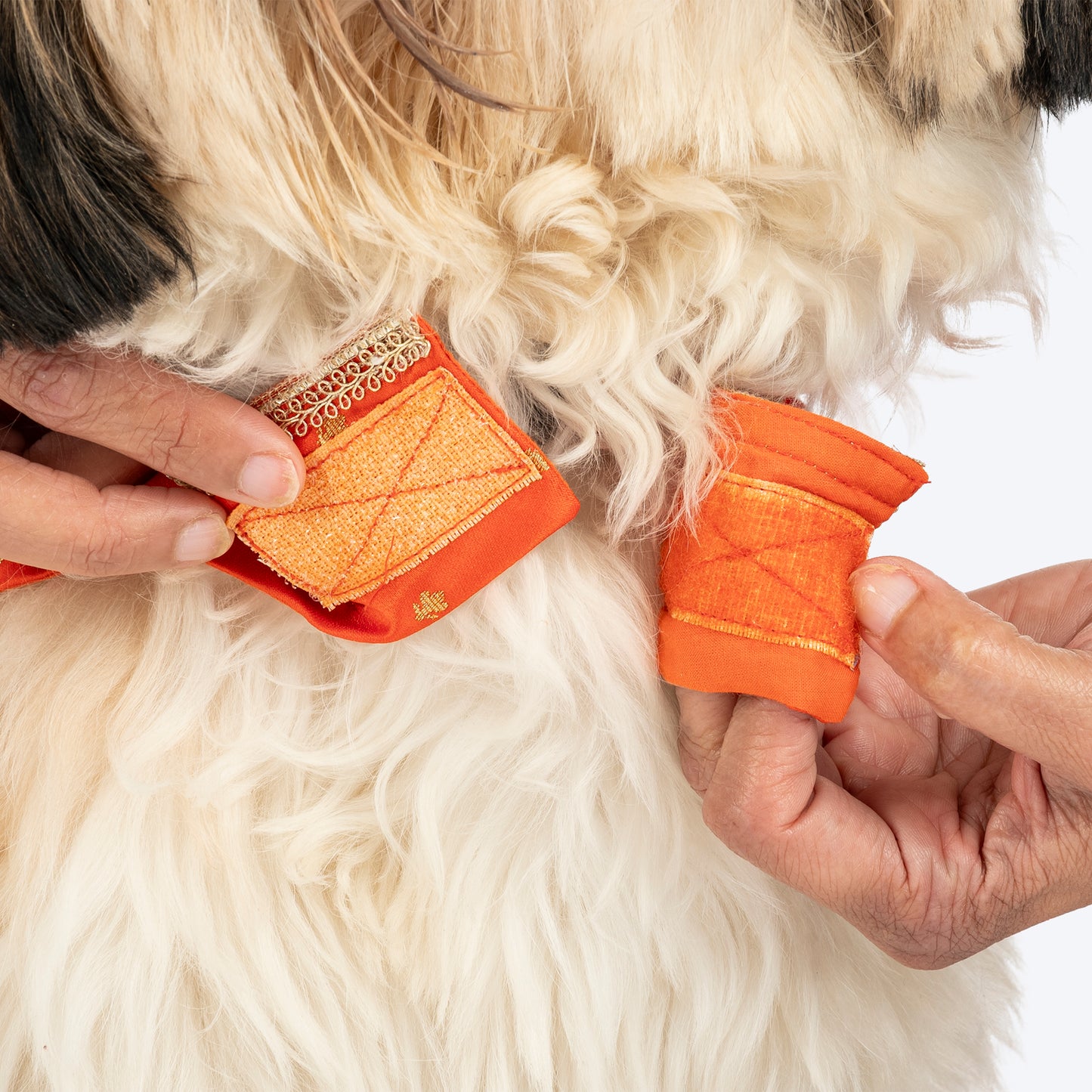 HUFT Desi Dazzle Dress For Dog - Orange - Heads Up For Tails